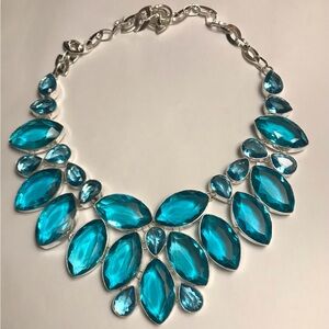 Blue Topaz Stamped 925 Sterling Silver Necklace